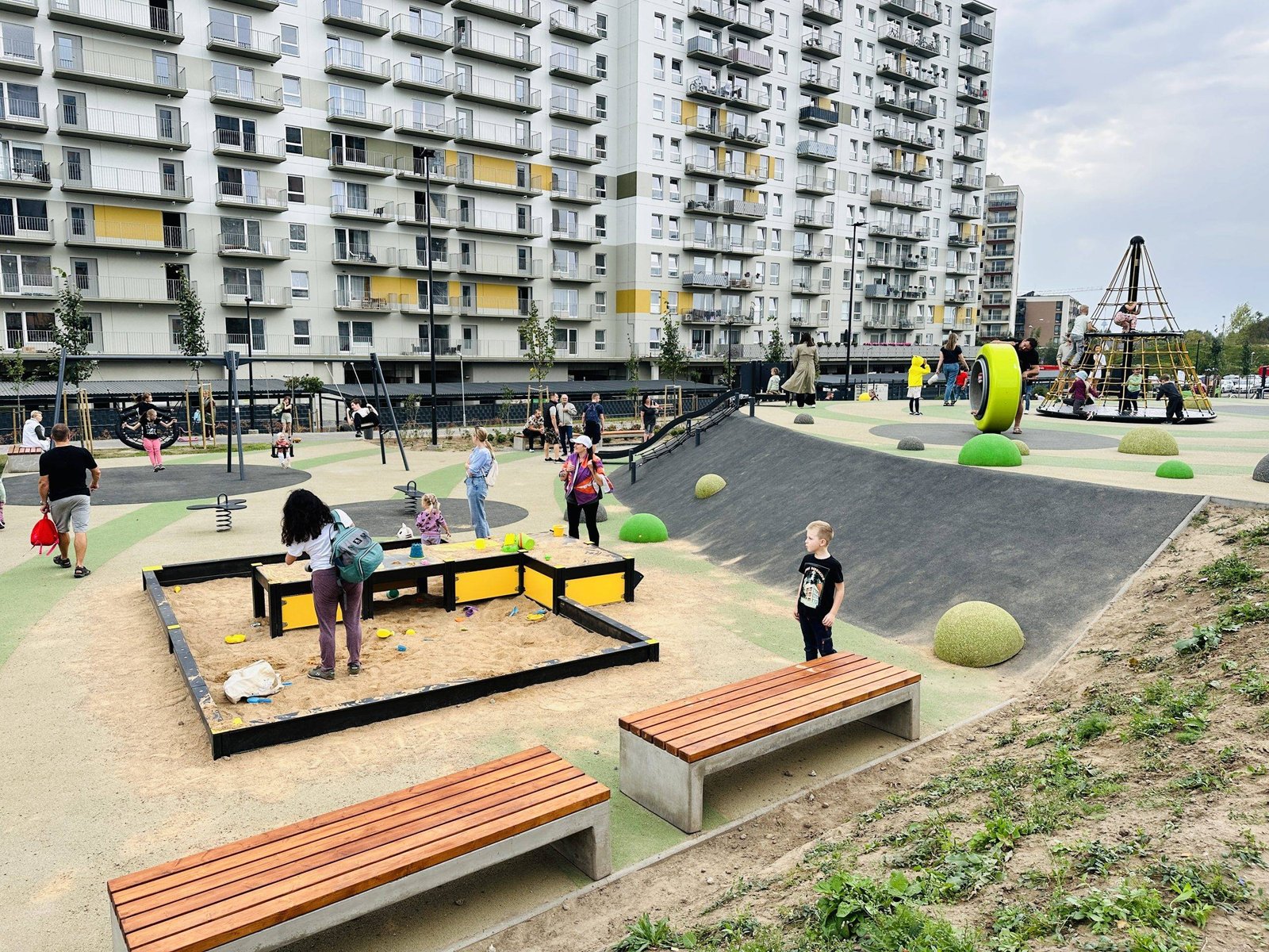 Perkūnas square playground in Vilnius