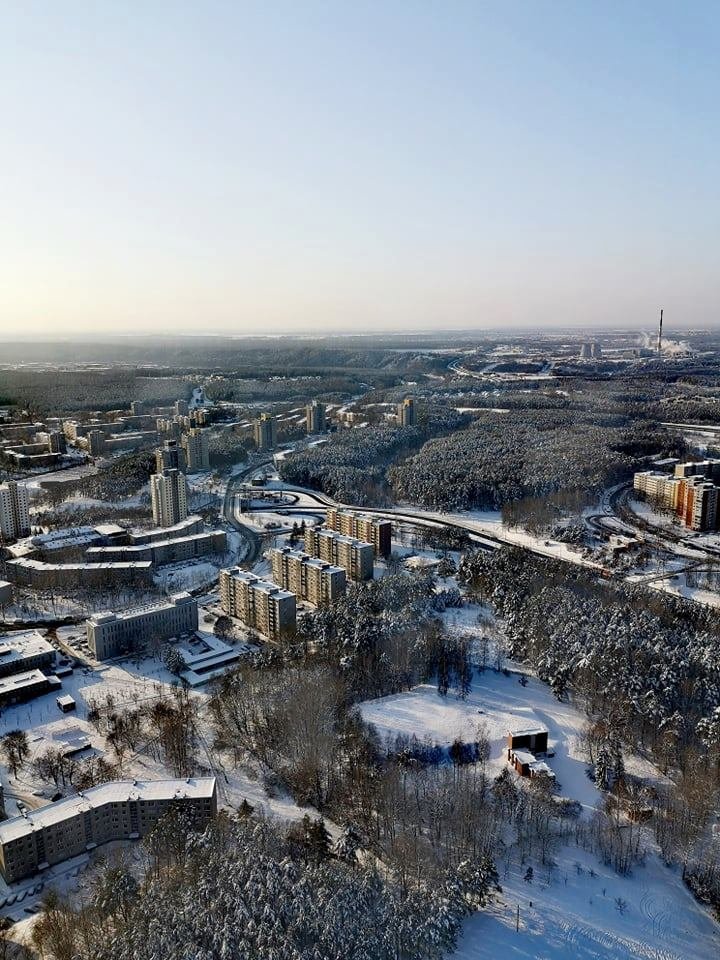 View from the Vilnius TV Tower (photo from a social media account)