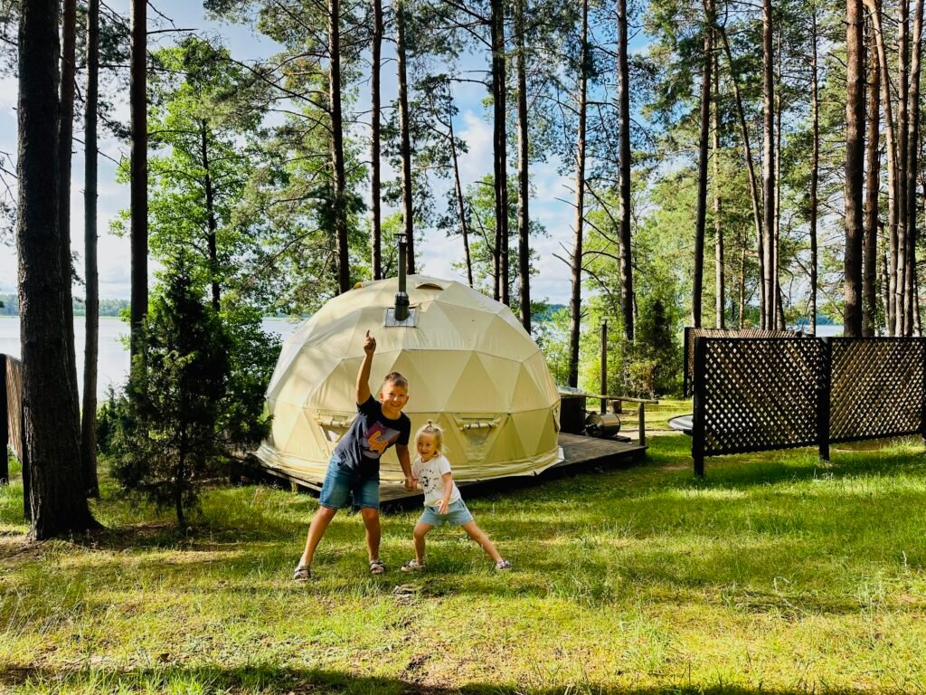 Stay in a dome by the lake