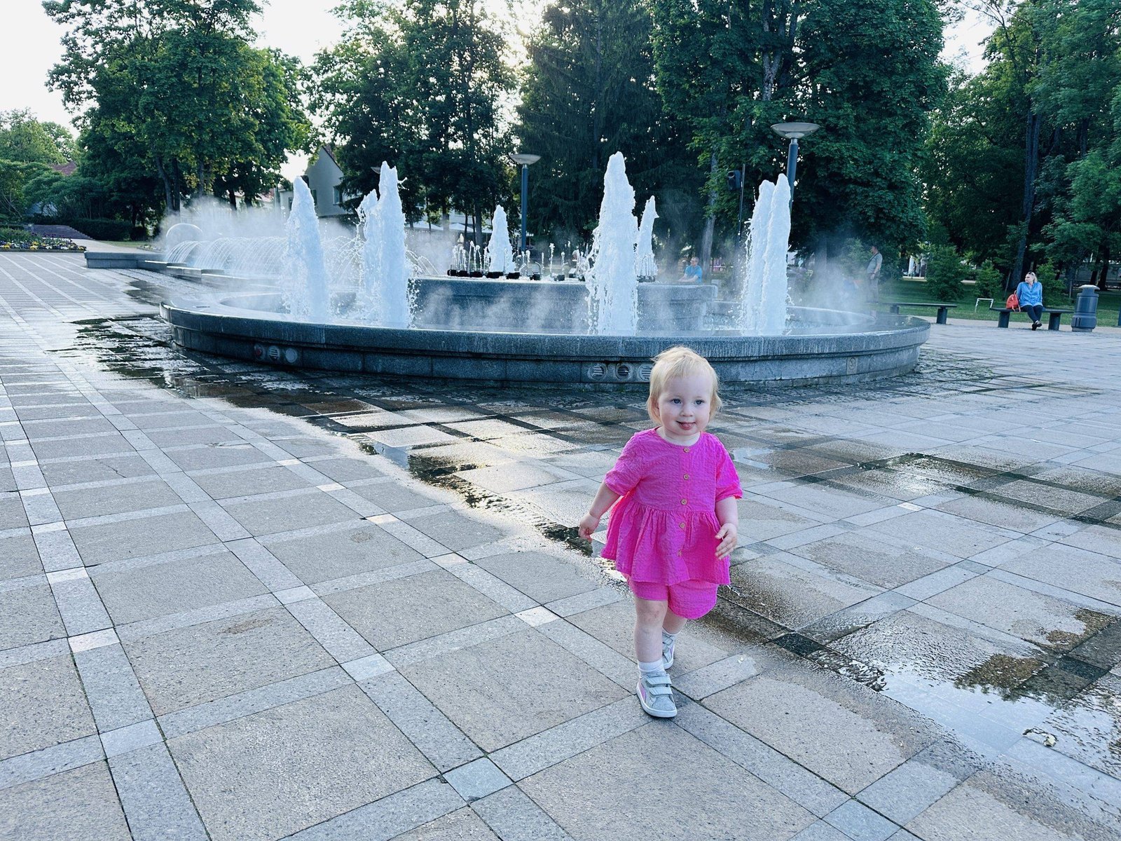 Druskininkai with children - Musical fountain