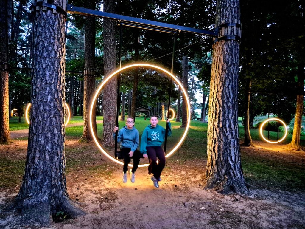 Lithuania’s first illuminated swing park: a free place